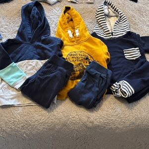 Kids' Navy and Yellow Hoodie Sets